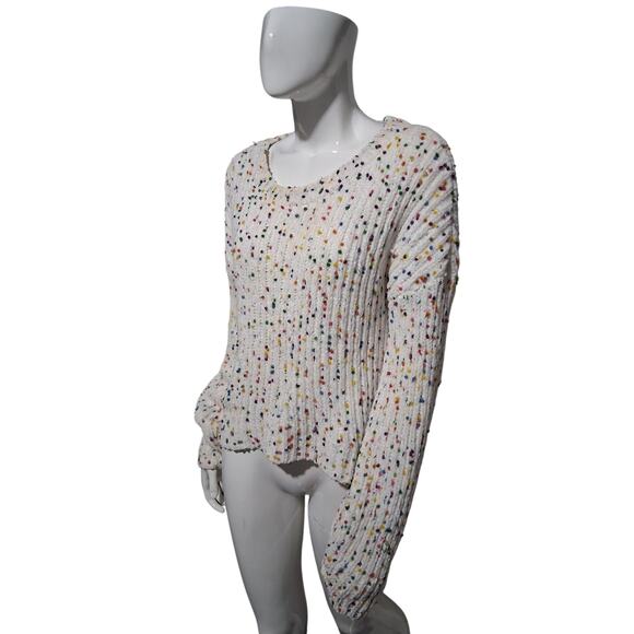 Altar'd State Women's size Medium Grungecore Confetti Chenille Festival Sweater - Picture 6 of 10